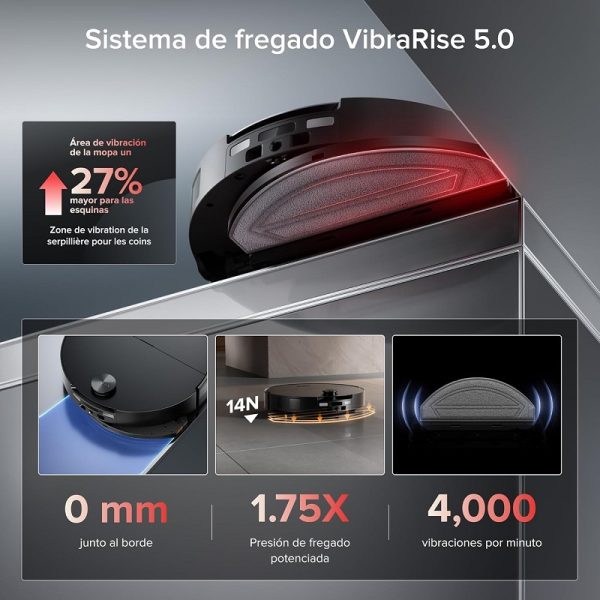 robot aspirador roborock saros sonic negro