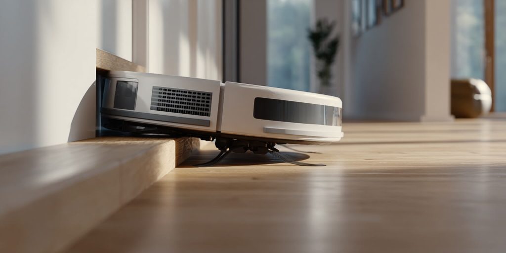 robot aspirador cae escaleras